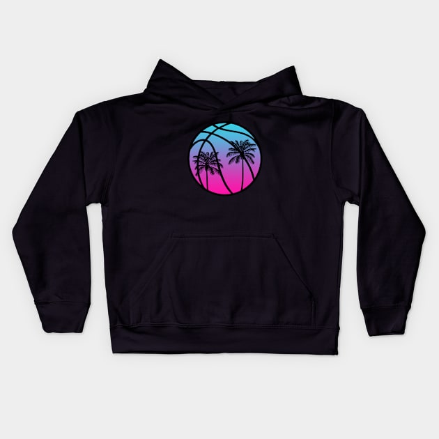 Miami Vice Basketball - Black Kids Hoodie by KFig21